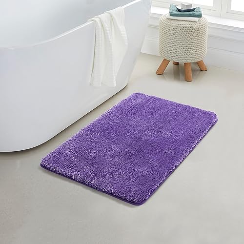 Yafa Home Fashion 1 alfombra de baño suave de microfibra sólida, respaldo antideslizante de TPR