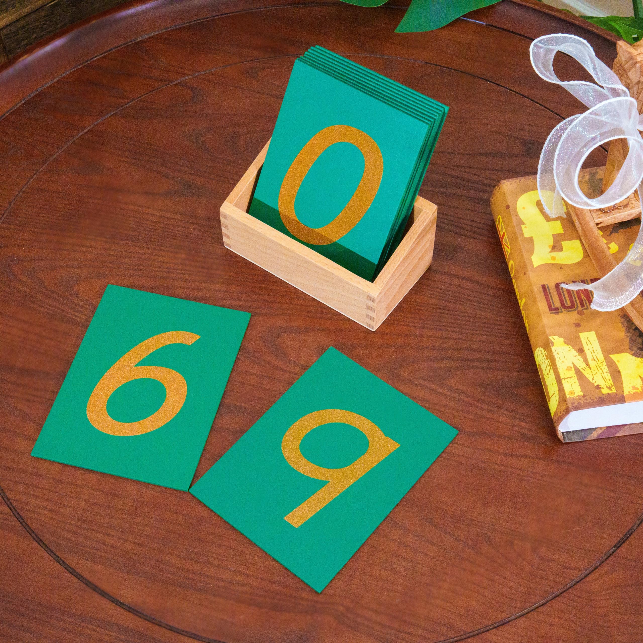 Montessori Matemáticas Materiales – Juguete educativo de madera para números y cálculo, preescolar y primaria, educación en casa y aula a partir de 3 años (números de papel de lija Montessori