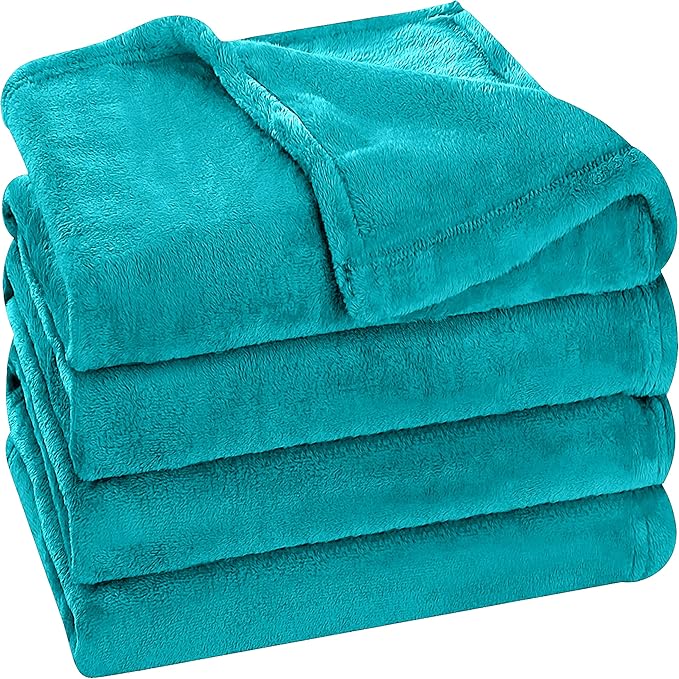 Utopia Bedding Fleece Blanket Twin Size Turquoise 300GSM