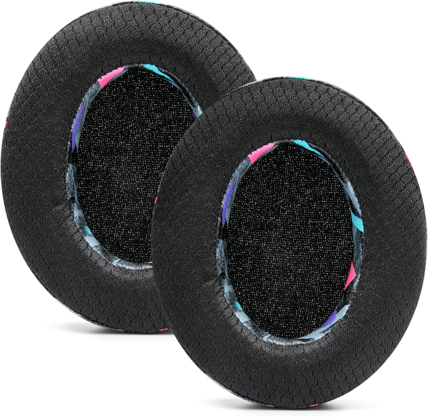 WC Freeze for Arctis Nova - Hybrid Fabric Cooling Gel Replacement Earpads for Arctis Nova Pro Wired, Nova 7, 5, 4, 3, 1 - Made by Wicked Cushions (Does Not Fit Nova Pro Wireless) | 90's Black