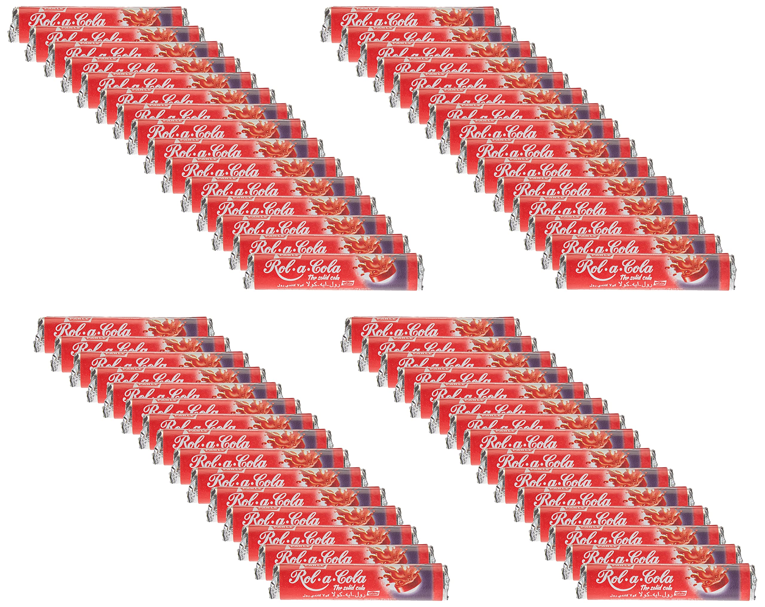 Parle Rol-a-Cola Candy Rolls - Tangy and Sweet Cola Flavored Treat in a Pack of 60 Rolls, 1080g