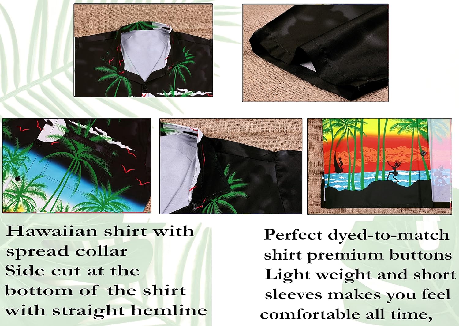 LA LEELA Men's Hawaiian Shirts Short Sleeve Button Down Shirt Mens Casual Shirts Vacation Tropical Shirts for Men Funny - Image 5
