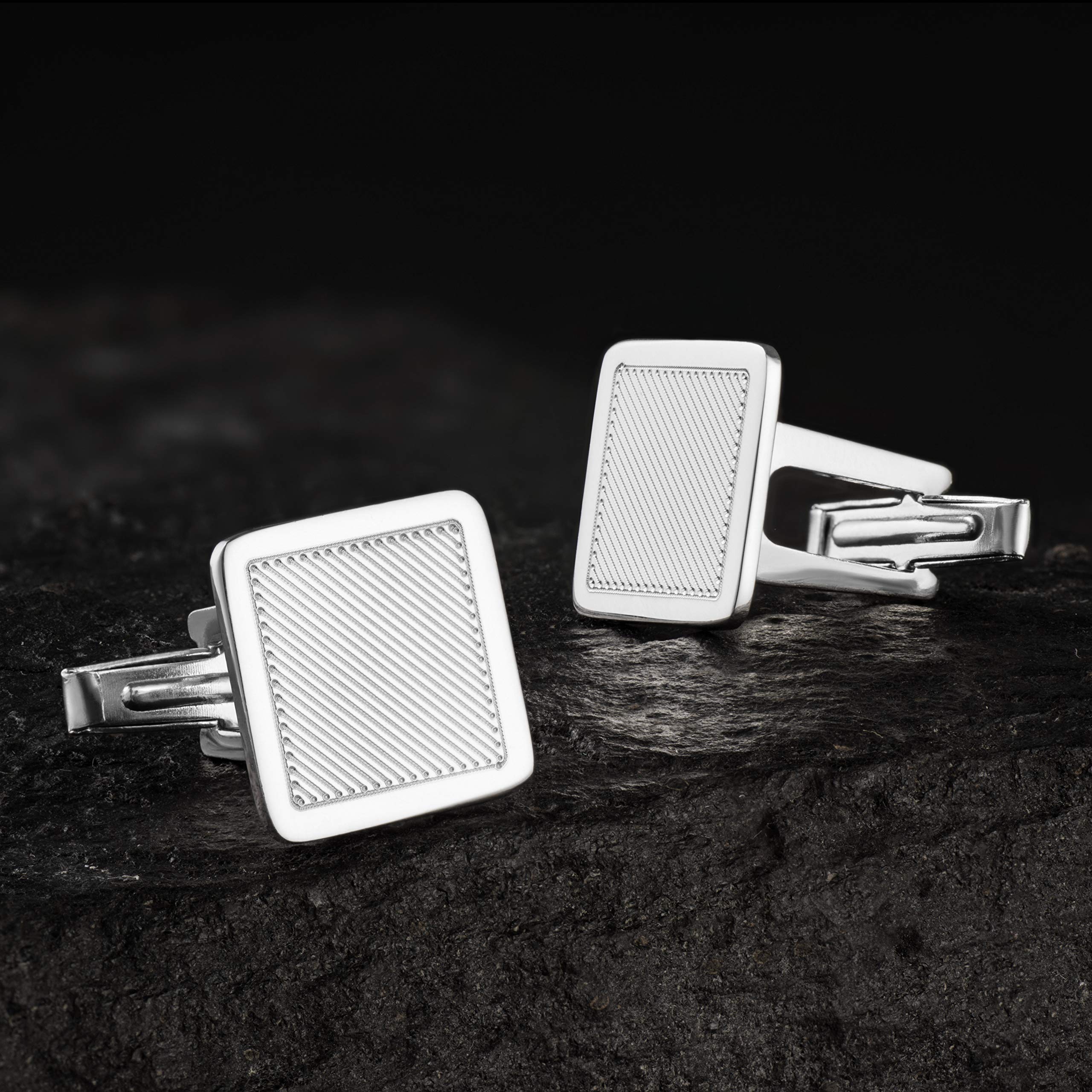 Stilvolles Herren Schmuckset Krawattenklammer Manschettenknöpfe Sterling Silber