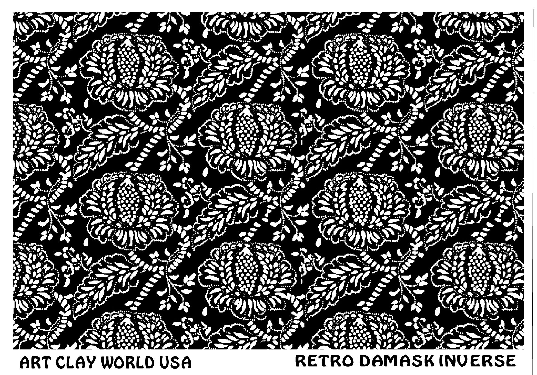 FlexiStamps Texture Sheet Retro Damask Inverse Design - 1 pc.