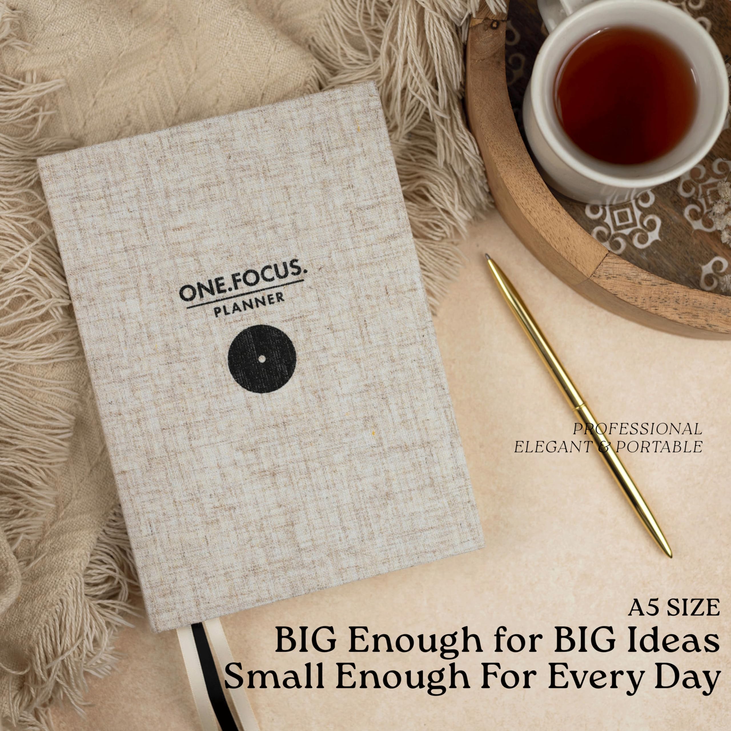 ONE FOCUS Planner: agenda giornaliera senza data di 90 giorni per ADHD e produttività, impostazione degli obiettivi, sollievo dall'ansia, esercizi di consapevolezza e monitoraggio delle abitudini per