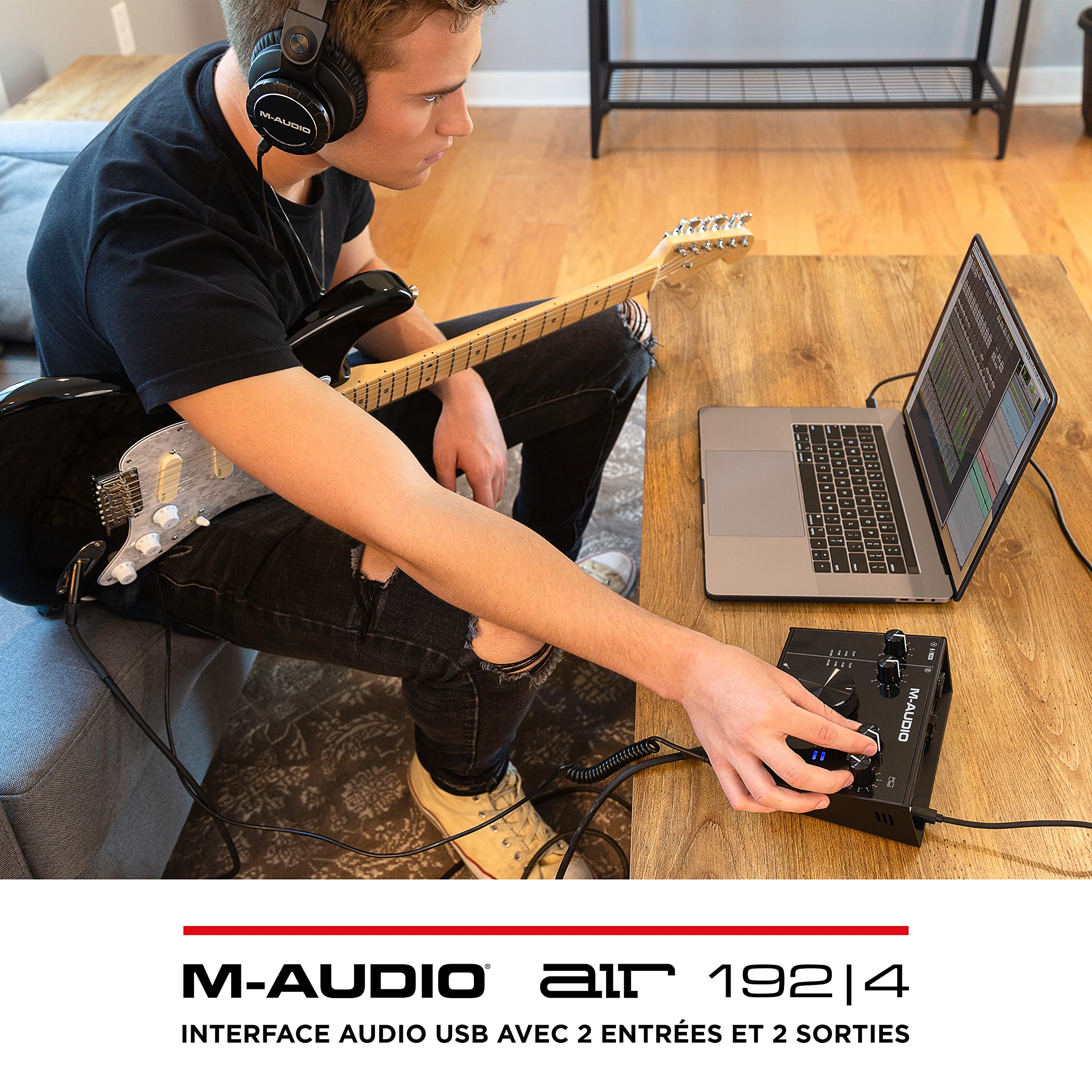 M-AUDIO AIR 192|4 Interface Audio ou Carte Son USB pour l'Enregistrement, le Chant, la Guitare, de Qualité Studio, avec 1 Entrée XLR et Logiciels