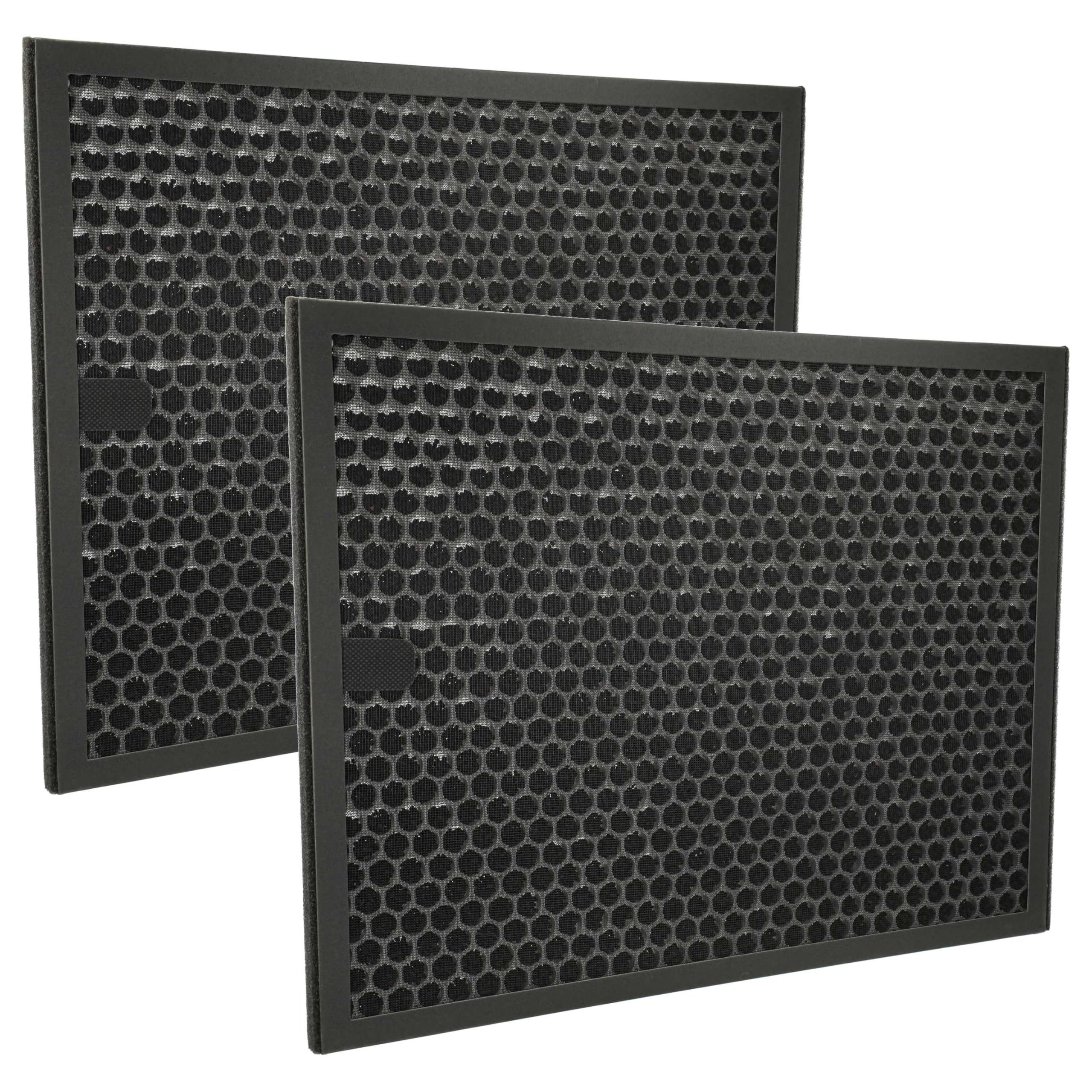 vhbw 2x Activated Carbon Filter Replacement for Philips FY3432/10 for Air Purifier - Air Filter Black