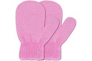 UTTPLL Toddler Magic Stretch Gloves: The Warmest Pink Mittens for Your Little One