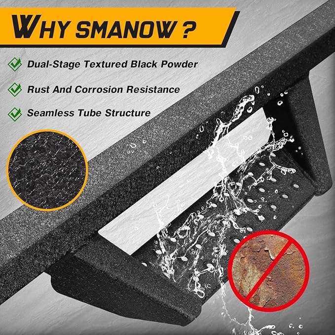 Estribos SMANOW compatibles con Toyota Tundra CrewMax 2007-2021 miniatura 6
