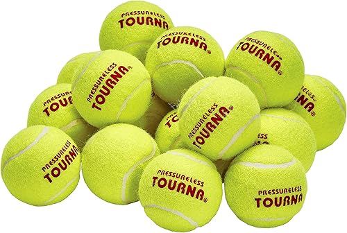 Miniatura 2 de Tourna Pelotas de tenis sin presión con bolsa de vinilo de 40 bolas, color amarillo