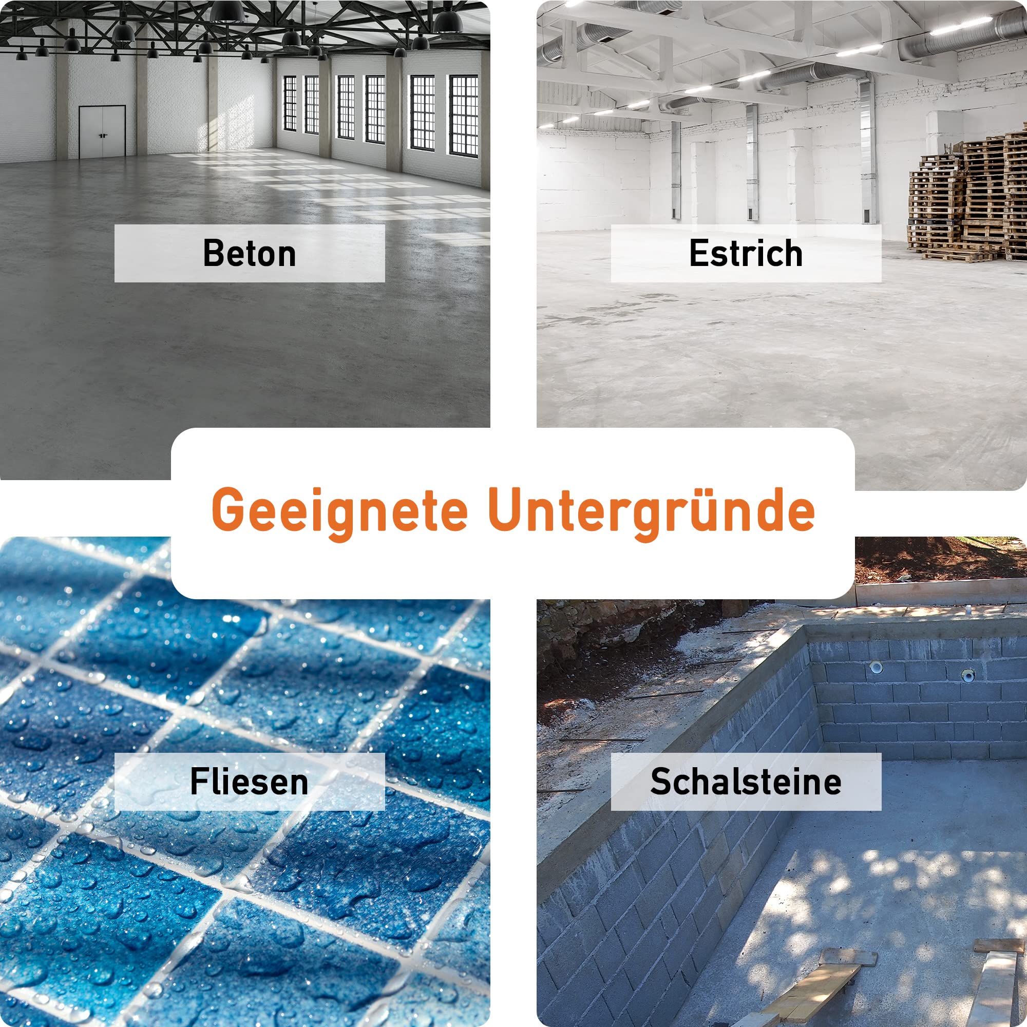3 kg 2K-Epoxidharz Boden-Beschichtung, TRANSPARENT für Estrich, Beton