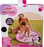 SwimWays Minnie Mouse Splash Mat - 40" Kids Splash Pad with Sprinklers, Disney Sensory Water Toy for Ages 1+ Outdoor Fun