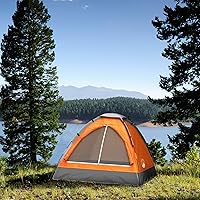 Vista 2 de 2 Person Camping Tent with Rain Fly and Carrying Bag - Lightweight Outdoor Tent for Backpacking, Hiking, or Beach Use by Wakeman Outdoors