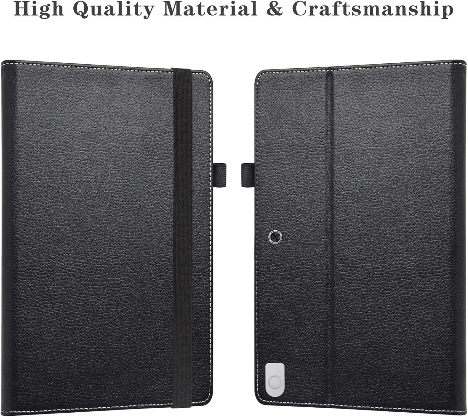 LiuShan Compatible with Dell Latitude 7320 Case,PU Leather Slim Folding Stand Cover for 13" Dell Latitude 7320 Detachable Tablet (Not Fit Other Tablet),Black - Image 4