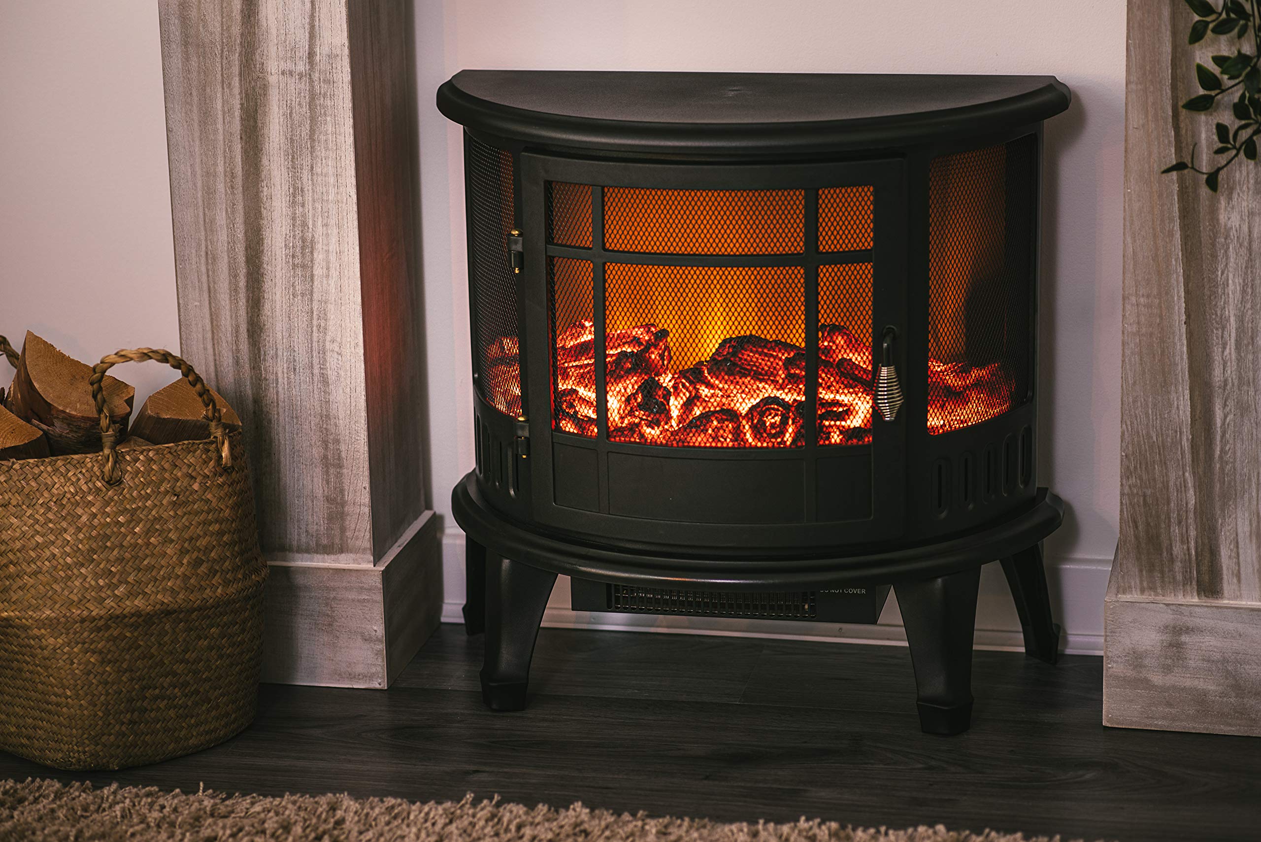 LIVIVO PANORAMIC 1800W FIREPLACE LOG BURNING EFFECT ELECTRIC HEATER