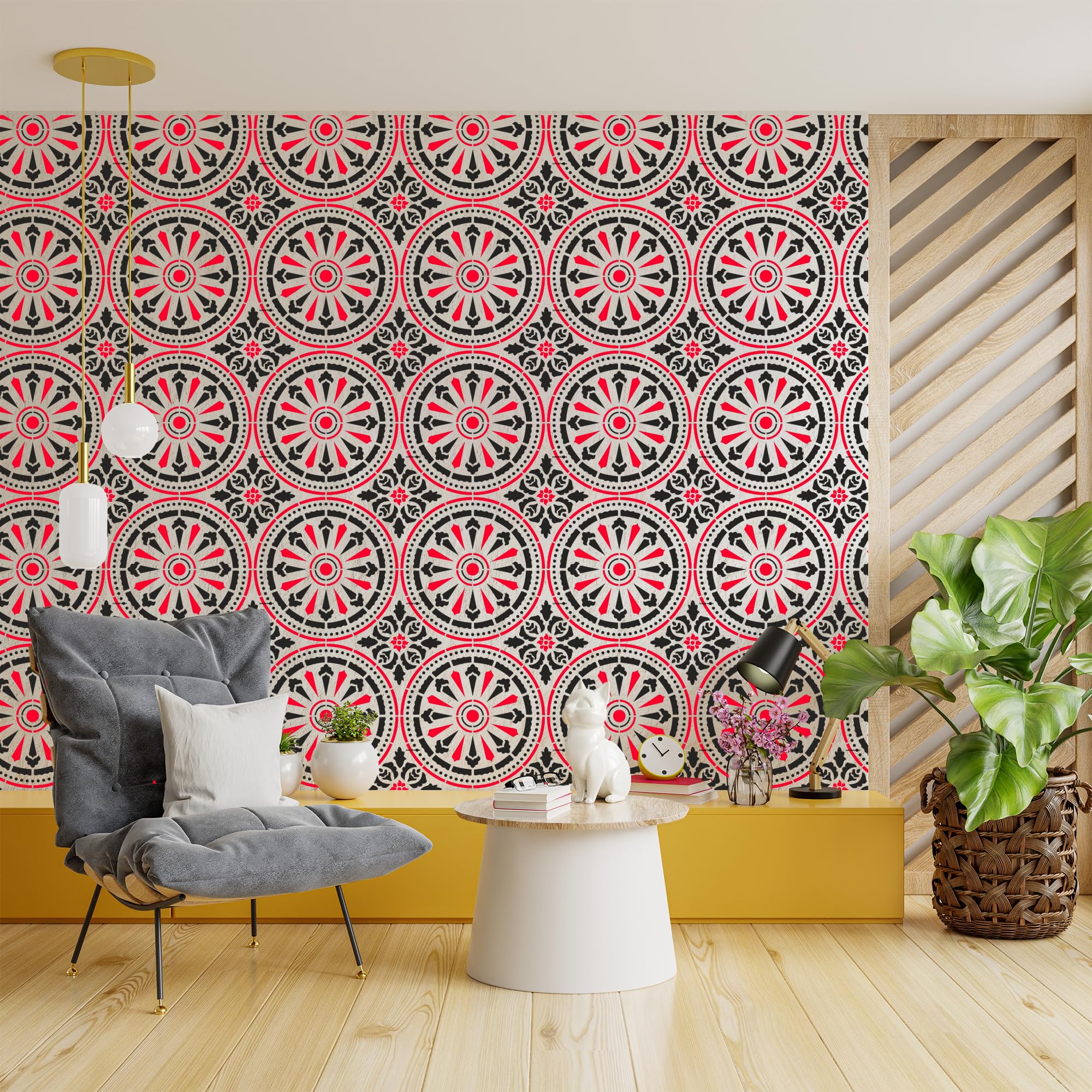 Kayra Decor Stencils for Wall Painting Latest Circle Allover - Pack of 2, Sheet Size 12 x 12 inch/Design for Wall Painting 10 x 10 inch - Small (B0C71969B8) Amazon Price History, Amazon Price Tracker