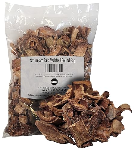 Naturejam Palo Mulato - Bolsa de 2 libras, 100% natural Wildcraft-Sin procesamiento, también conocida como Bursera Simaruba, indio desnudo, Jiote,