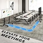 5Rcom Roulement TV Support pour téléviseurs de 40-75 pouces, réglable en hauteur TV Panier sur roues 110 Lbs, universel TV Monter avec VESA 400x400 pour le salon & Bureau