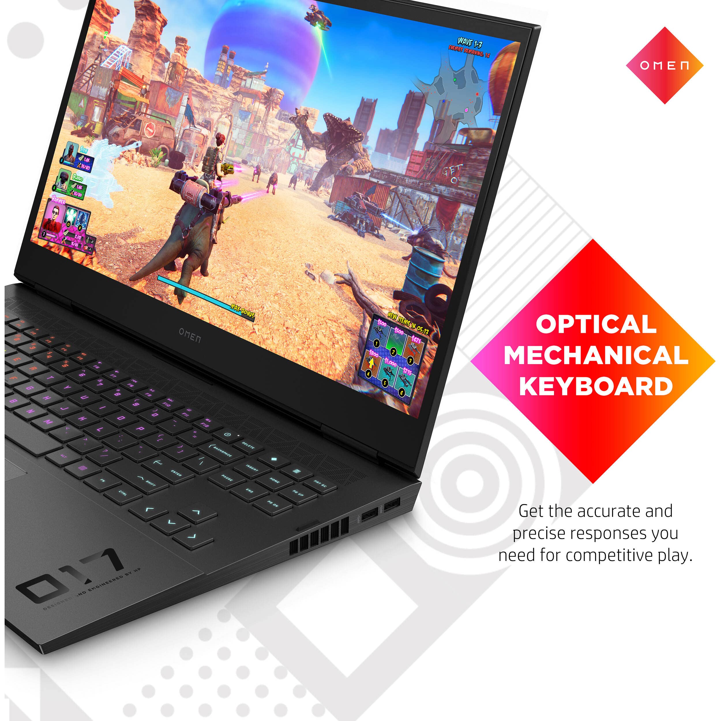 HP OMEN 17 17.3" FHD 144Hz Display Gaming Laptop - 12th Gen Intel Core i7-12800HX 16-Core up to 4.80 GHz CPU, 64GB DDR5 RAM, 1TB (2 x 512GB) NVMe SSD, GeForce RTX 3060 6GB Graphics, Windows 11 Pro