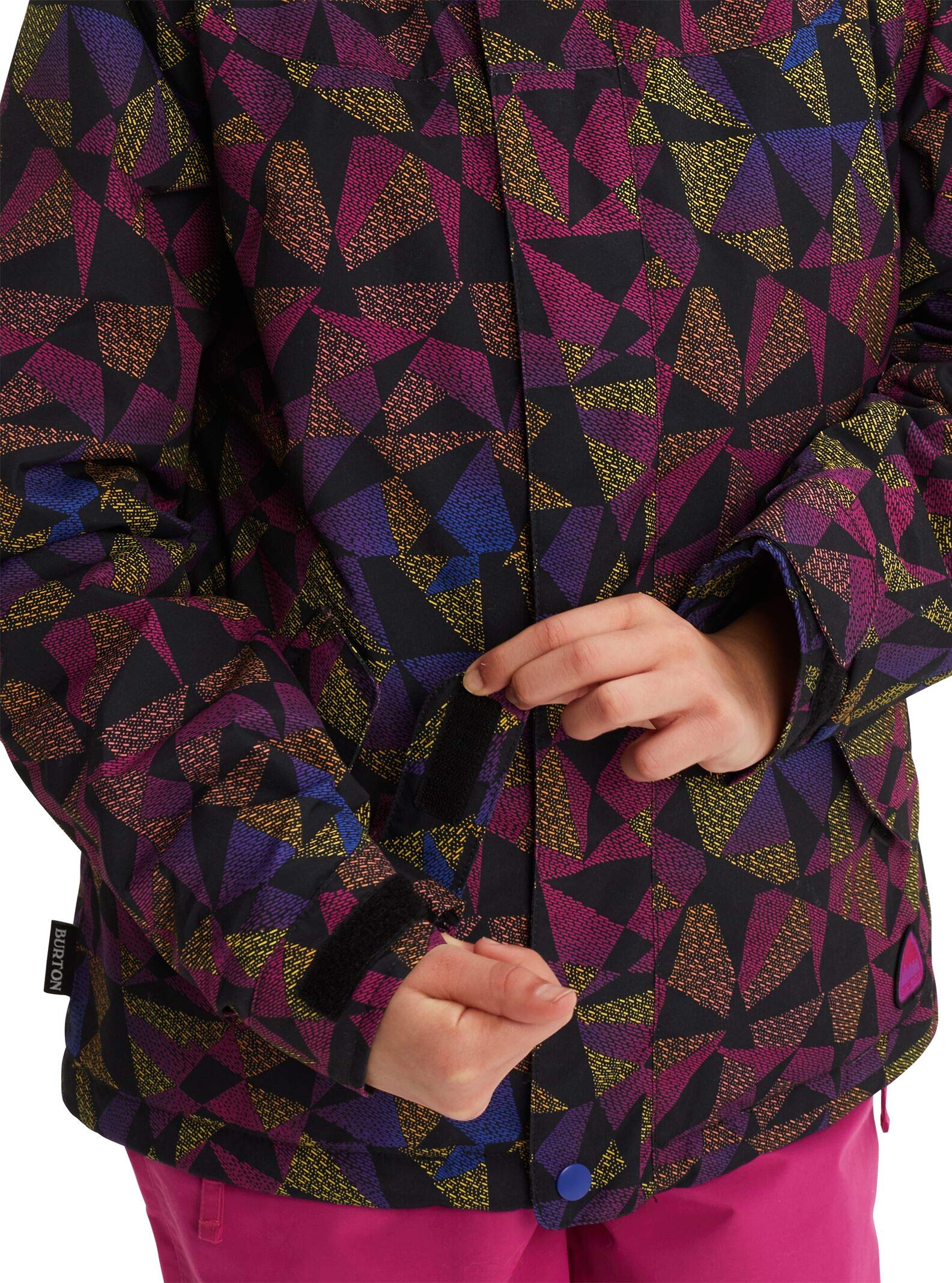 Burton Girls' Elodie Jacket, True Black Morse Geo, X-Large