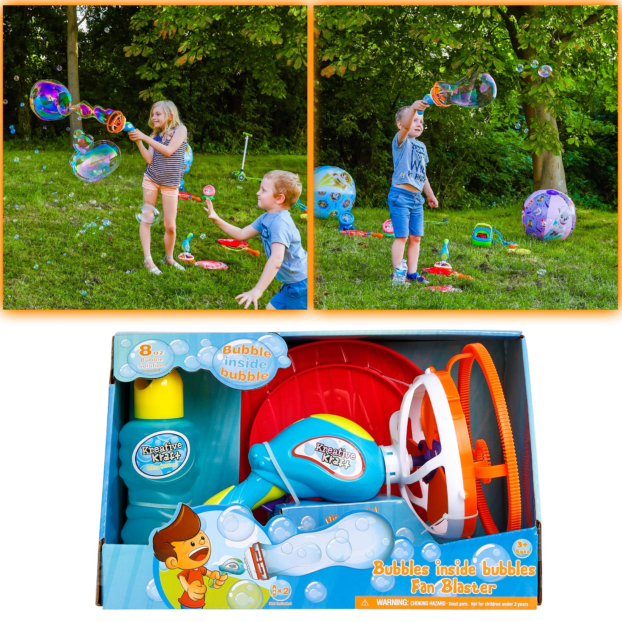 Pistolet à Bulles Automatique - Machine à Bulles De Savon - Enfant 3+ Ans - Avec Liquide - Cadeau Fête