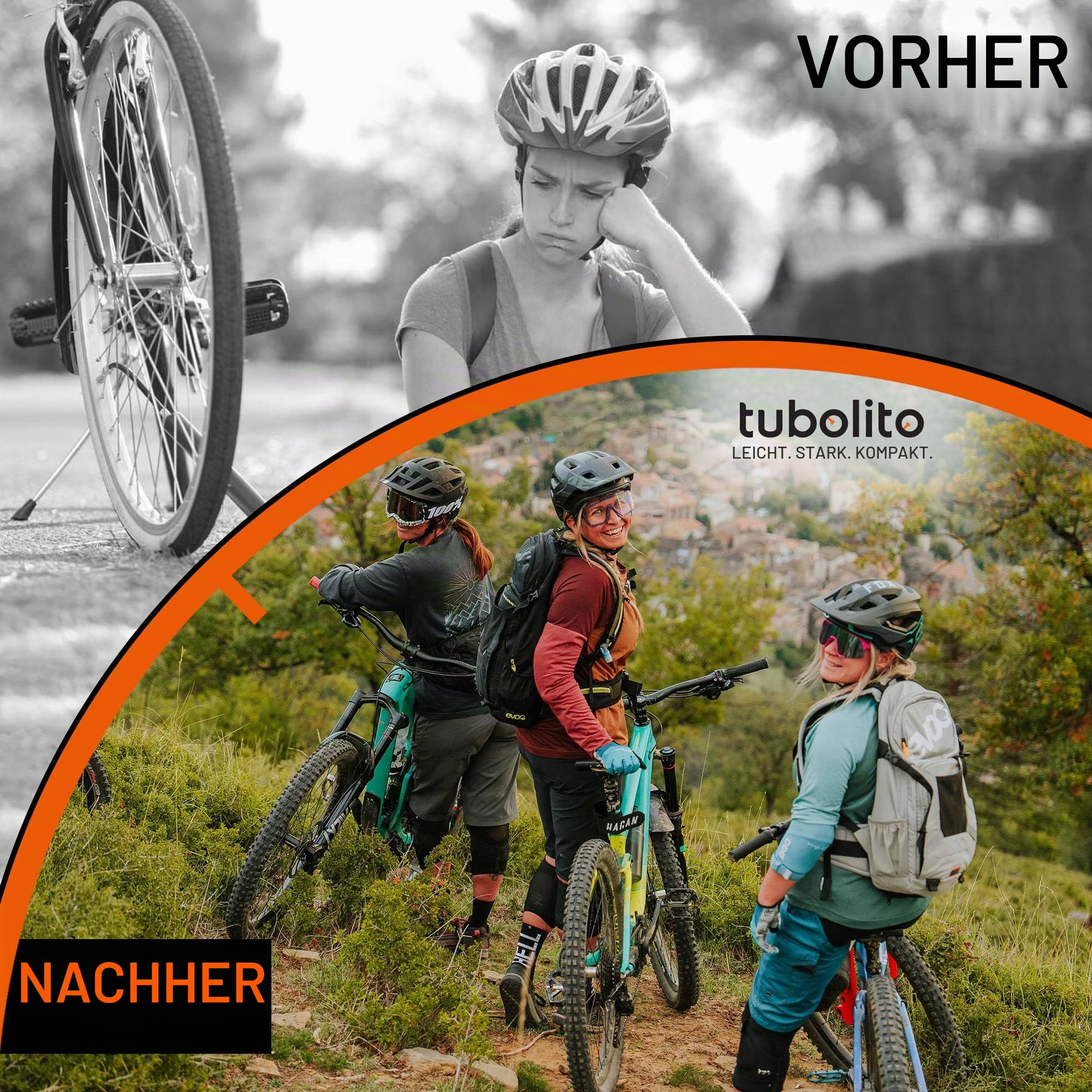 'Tubolito MTB Plus 27.5''/29'' x 2.5-3.0 Inch, 42mm Presta Valve | Meets E-MTB Standard | Preserves Leg Power and E-Bike Battery | 2X Puncture Protection'