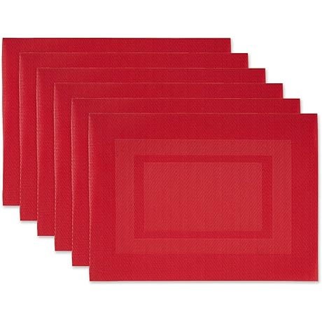 DII PVC Tabletop Collection Woven Outdoor Table Placemats