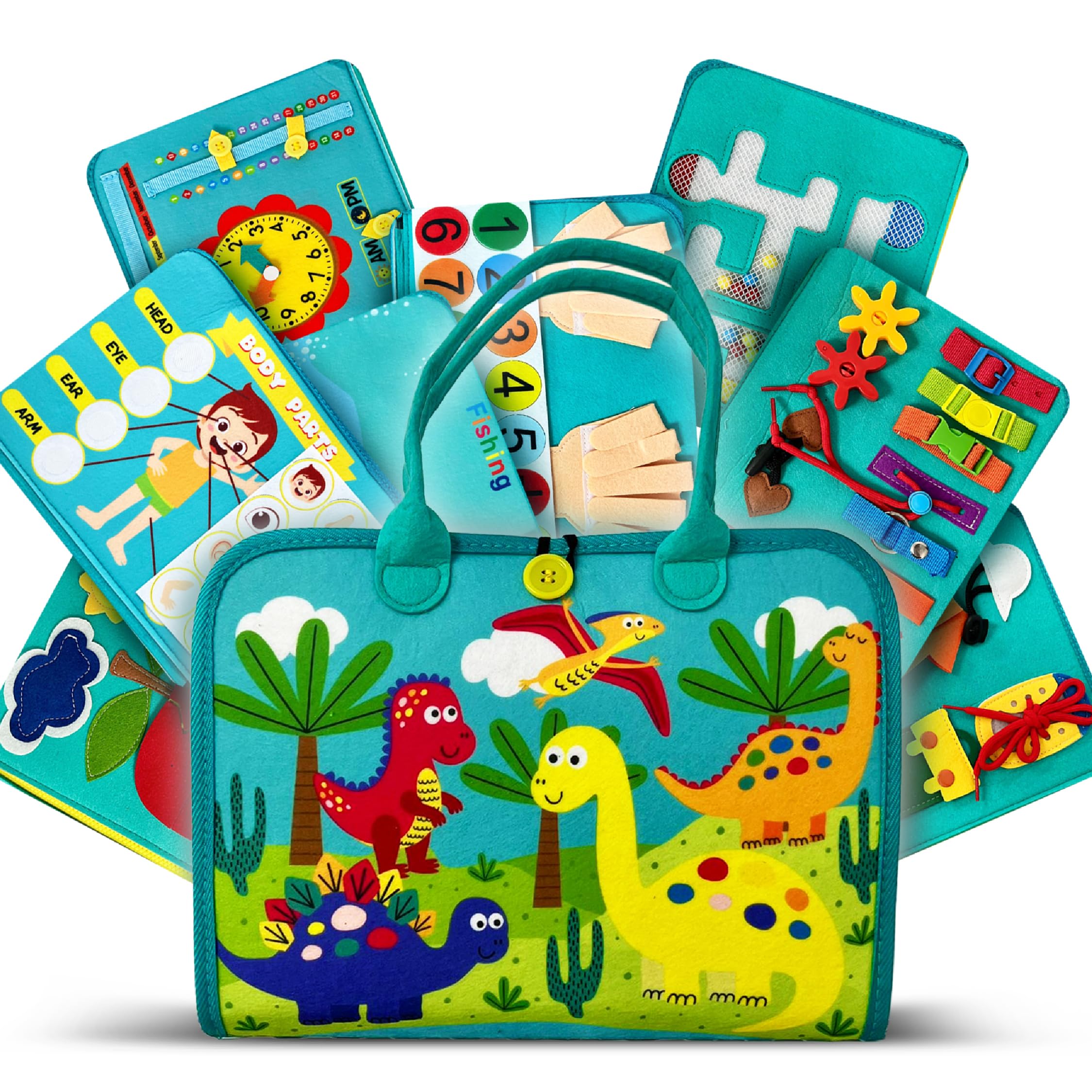 Libro Montessori 1 Año Busy Board, Libro Montessori 2 Años, Busy Book Sensorial Bebé, Libro Interactivo 2 Años, Actividades Educativas, Motricidad Fina, Juguete Infantil