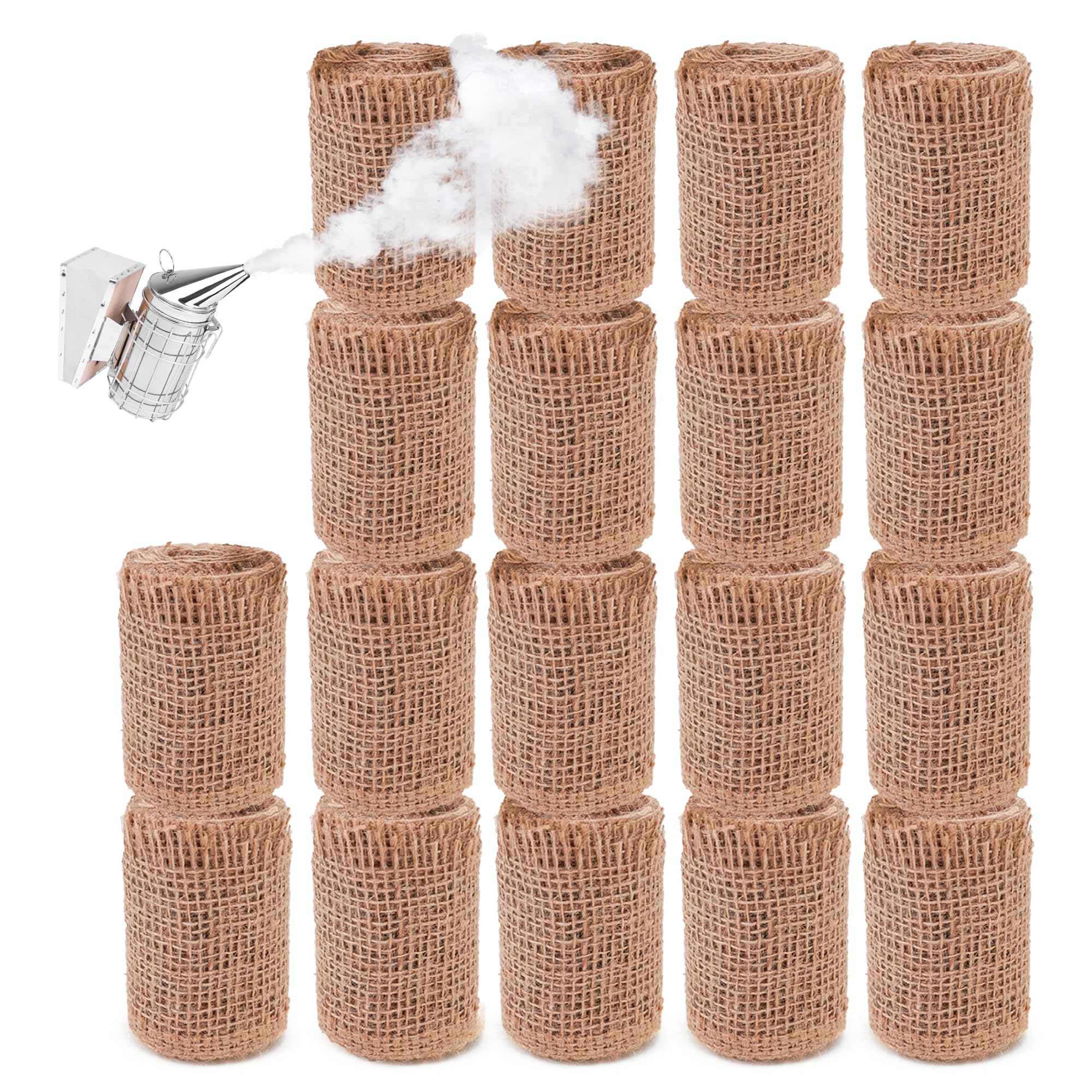 Räucher-Kraftstoff für die Imkerei, 1 kg Jute-Rolle, leicht anzuzünden und zu verbrennen, kontinuierlich für eine lange Zeit, um sauberen und kühlen Rauch für Bienenstock-Räucher zu erzeugen,