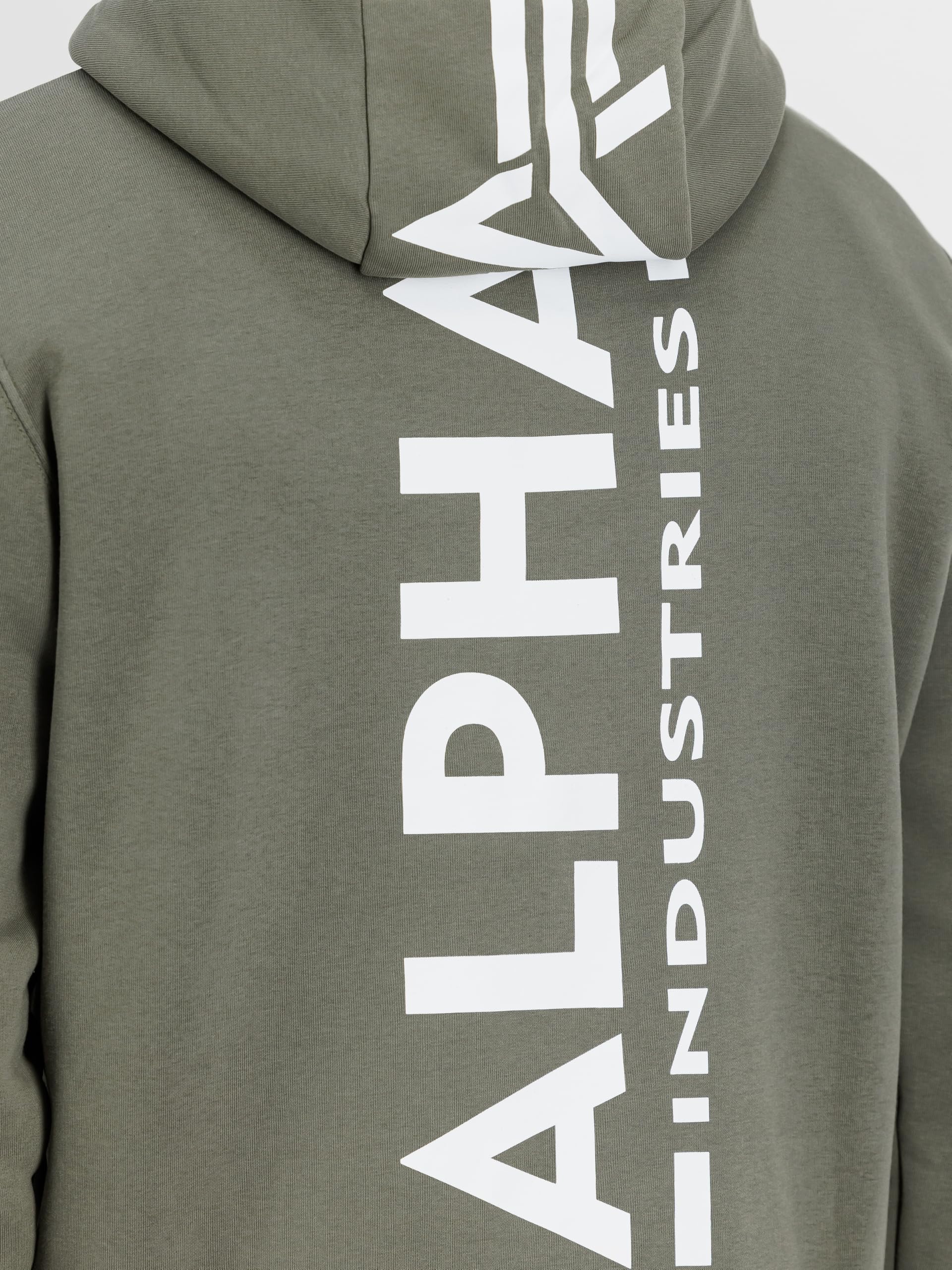 Alpha Industries Back Print Hoody Felpa con Cappuccio Uomo (Pacco da 1)