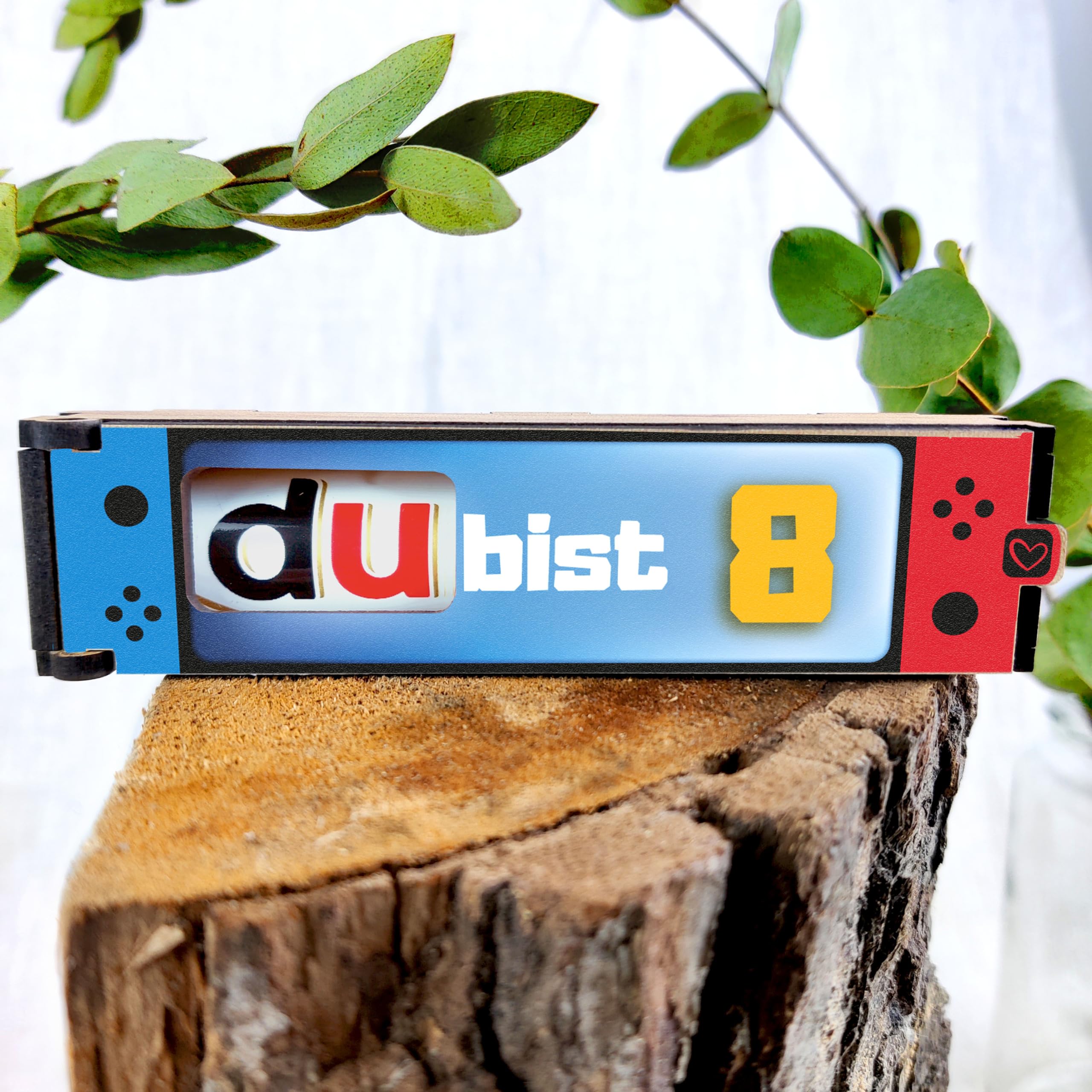 8 Geburtstag - Schokoriegel Geschenkbox inkl. Duplo - 8. Geburtstag Junge, coole Geschenkideen für Achtjährige, fettes Gaming Geschenk, Zocker Party Deko, dein perfektes Präsent zum Achten!