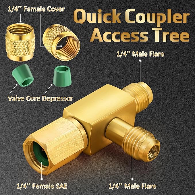 Kit de 24 Piezas Adaptador R410a para Mini Split con Válvulas y Accesorios miniatura 2