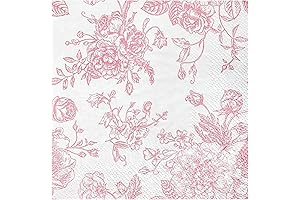 100 Pcs Floral Cocktail Napkins