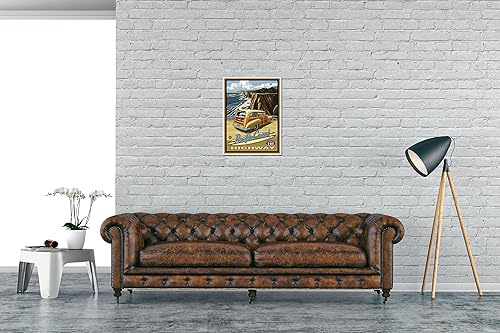 Miniatura 3 de Póster de la autopista de la costa del Pacífico Woody Giclée de Travel Artwork del artista Paul A. Lanquist 18.0 x 24.0in