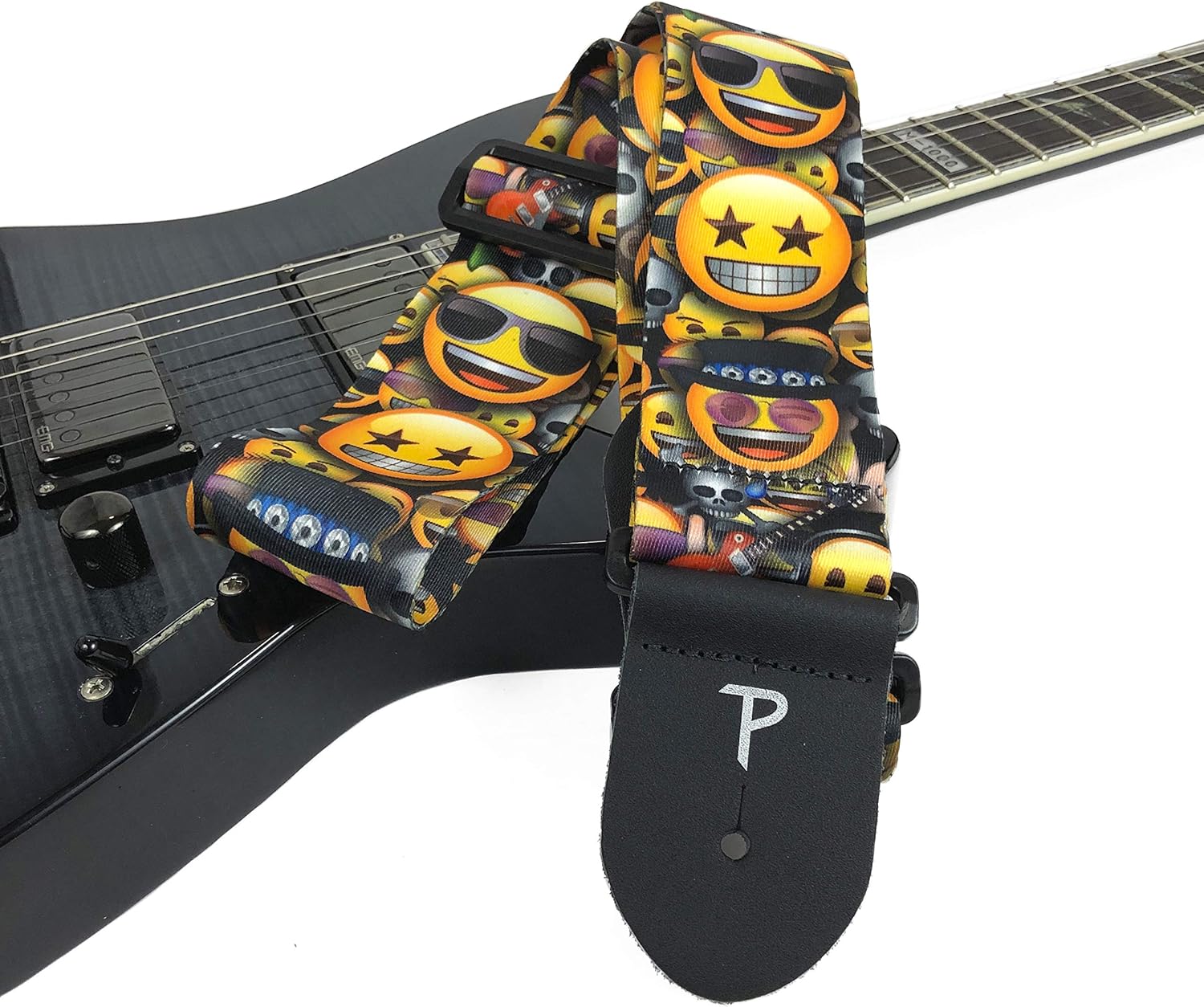 'Perris Leathers LPCPE 2.5'' Heat Transfer Emoji Guitar Strap'