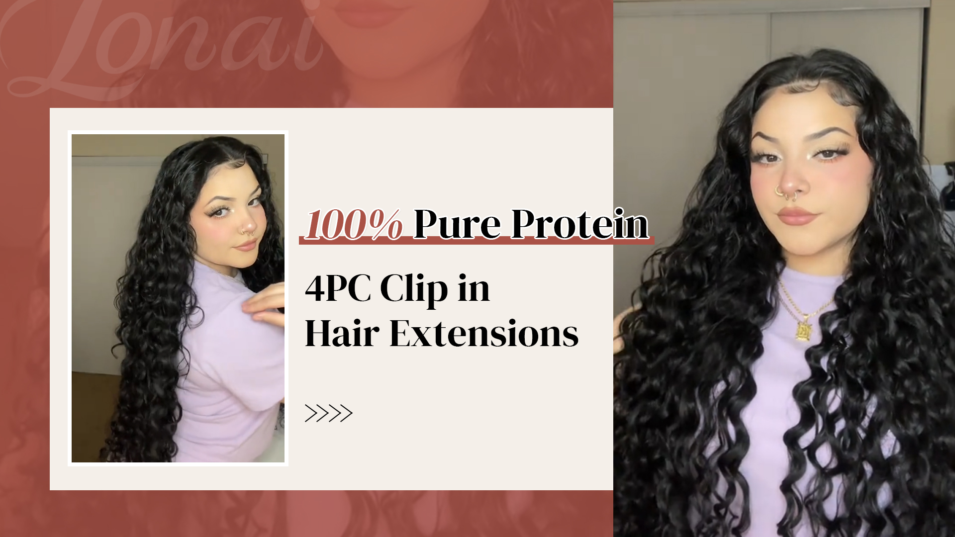 Amazon.com : LONAI 4PC Clip in Hair Extensions, 100％ Pure Protein