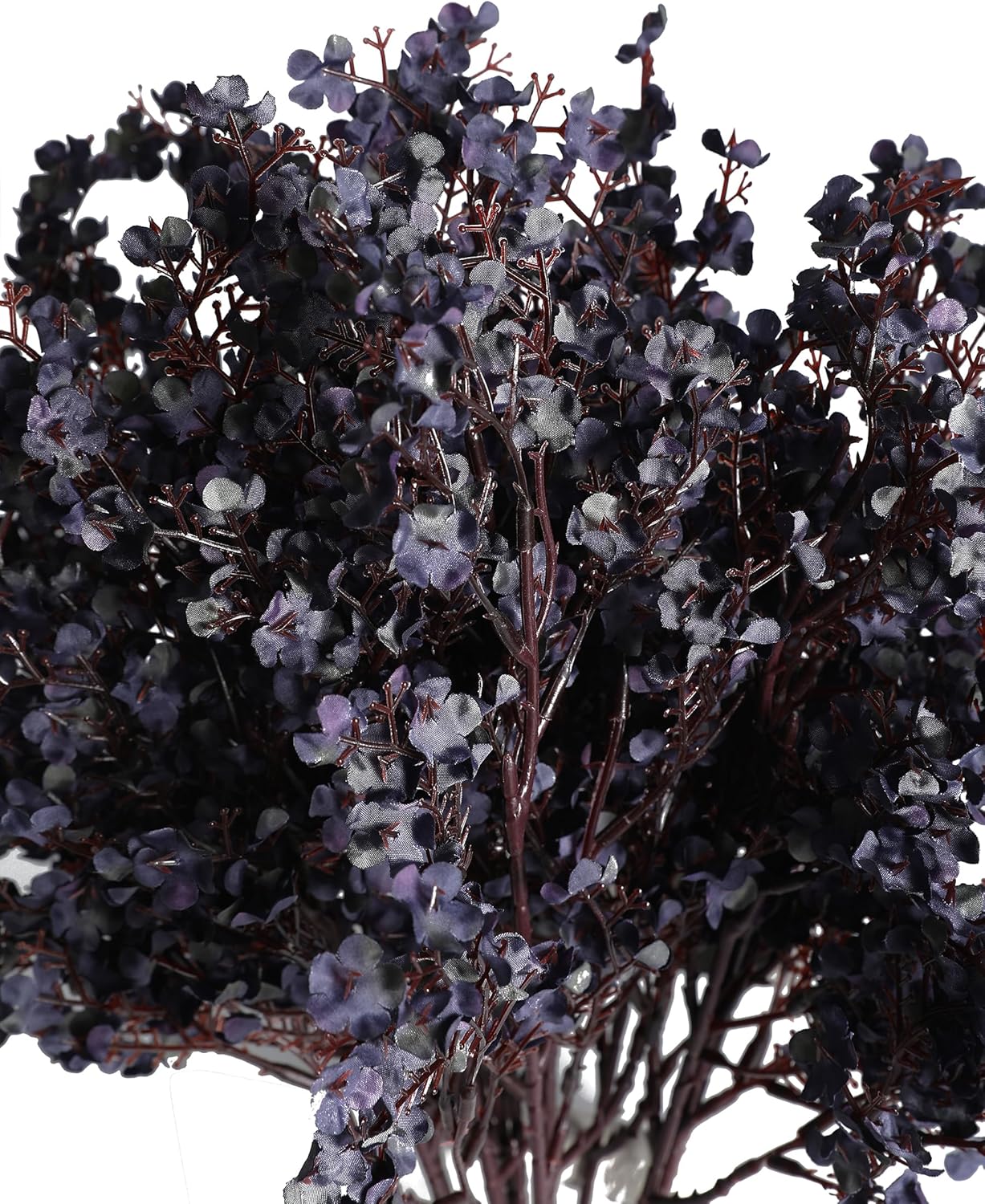 JAKY-Global Fake Fall Flowers Artificial for Decoration Faux Indoor Real Touch Silk Babys Breath Floral Stems Home Boho Centerpieces Tables Vase Decor Purple Blue 12pcs
