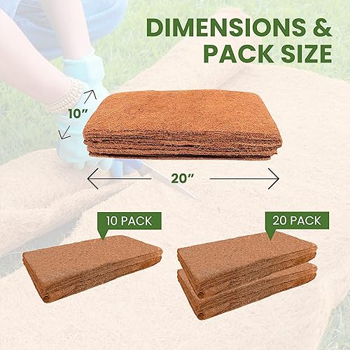 Miniatura 6 de Envelor Coco - Alfombrilla de cultivo para bandejas de semillas microverdes, almohadillas de cultivo hidropónico, bandeja de germinación, hojas de