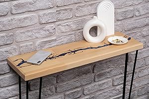 Rustic Farmhouse Console Table with Vintage Epoxy Green Finish