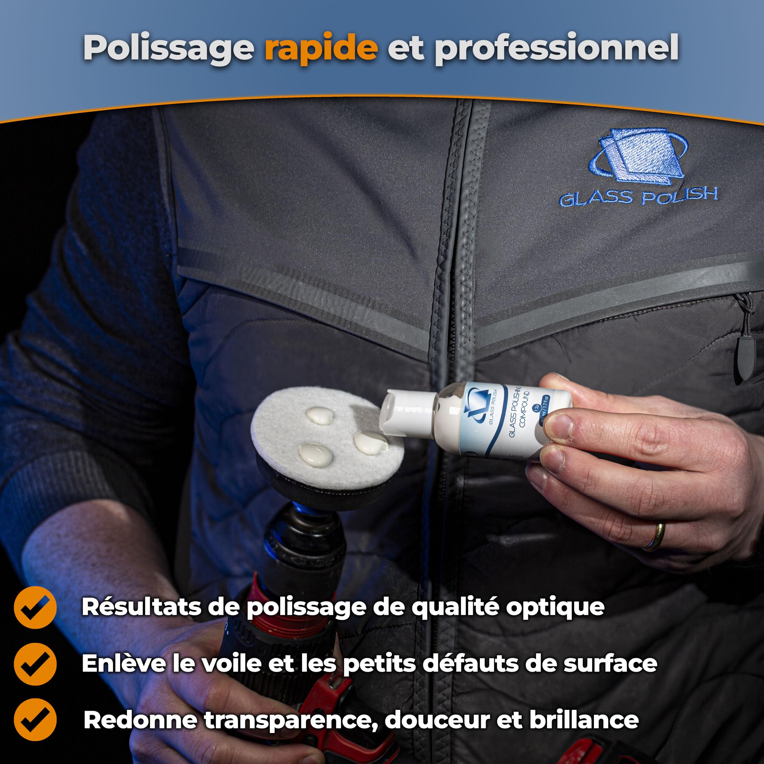Pâte à polir pour Verre Professionnel 1,2 microns 50 ML