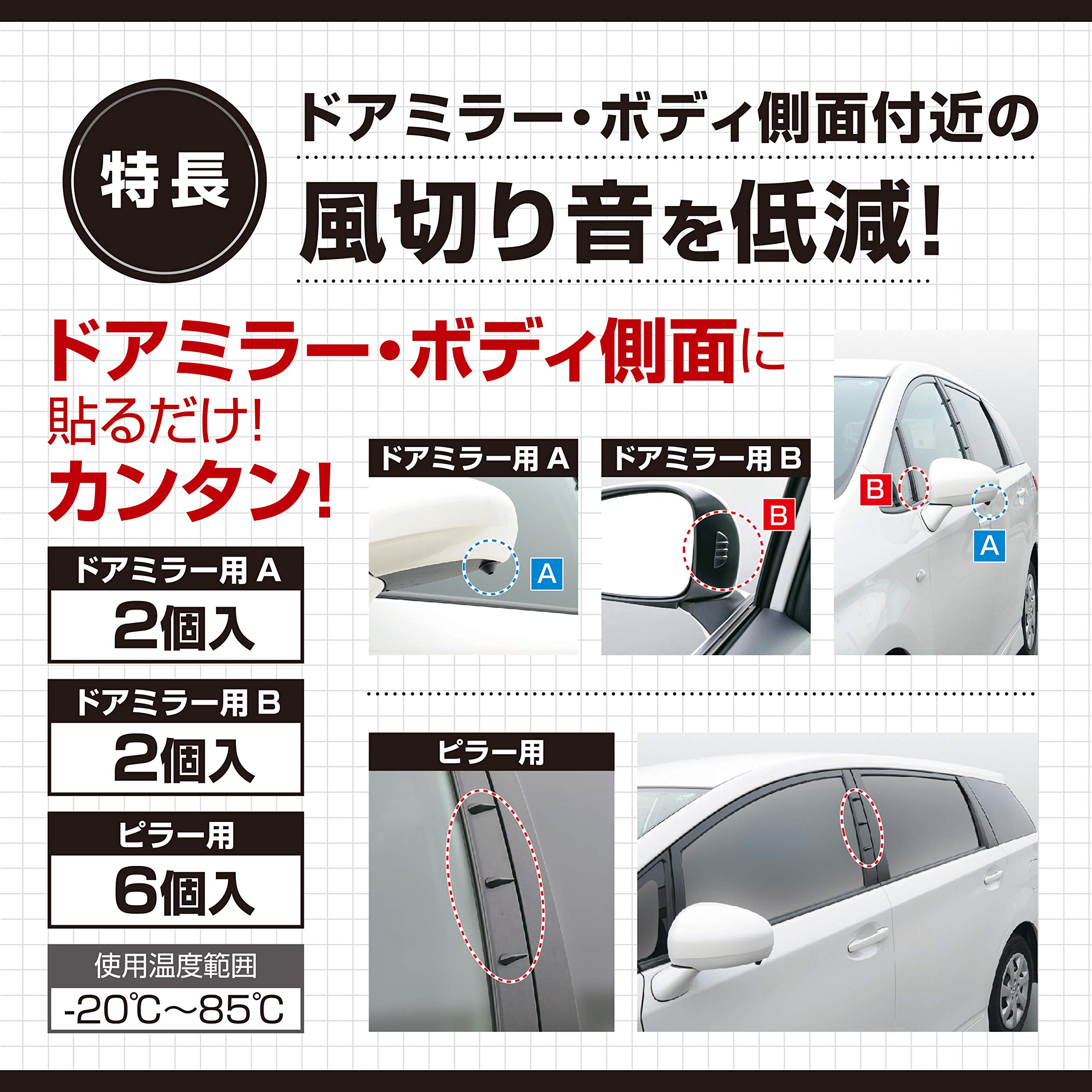 Amazon.co.jp: エーモン(amon) 車内を静かにする静音計画 風切り音低減 