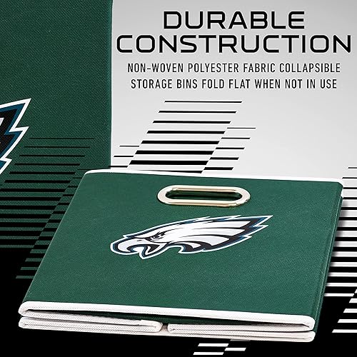 Miniatura 46 de Cubo de almacenamiento Franklin Sports, de tela, del equipo de la NFL, apto para adaptarse a contenedores de almacenamiento (11 x 10.5 x 10.5), San