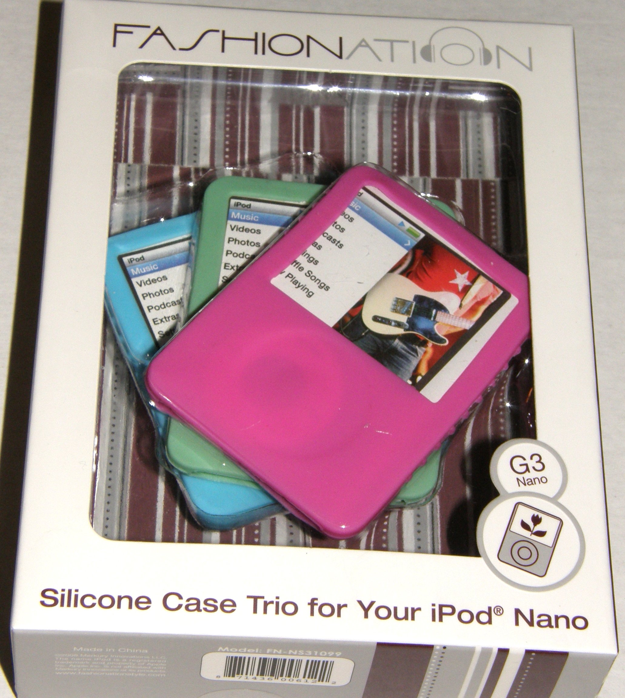 Fashionation Silicone Case Trio for Ipod Nano