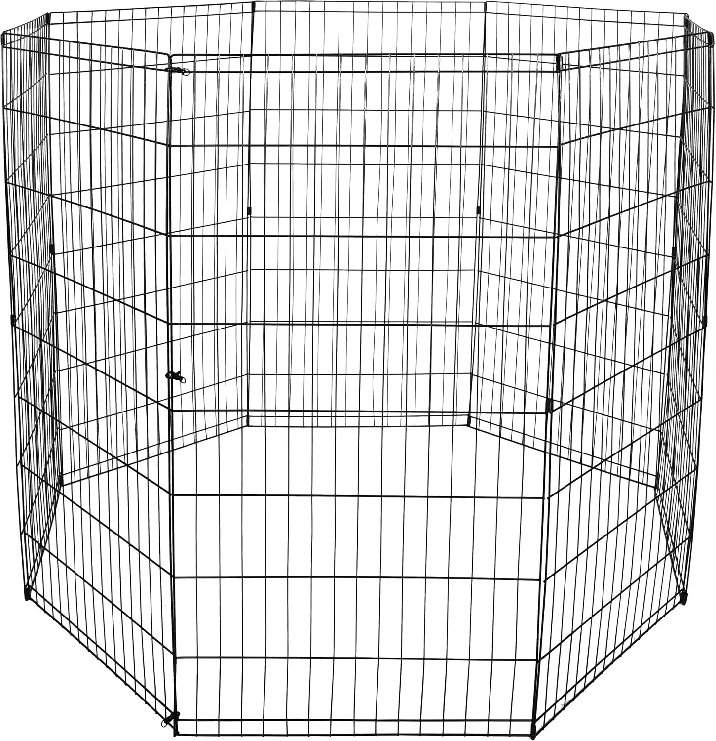 ZENY Puppy Pet Playpen 8 Panel Indoor Outdoor Metal Portable Folding Animal Exercise Dog Fence, 24" W x 48" H