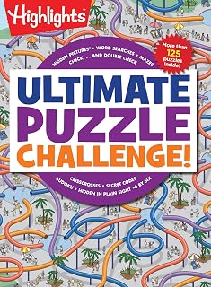Highlights Ultimate Puzzle Challenge: 125+ Mazes, Sudoku, Word Searches & Brain Teasers Kids Activity Book Ages 8-12