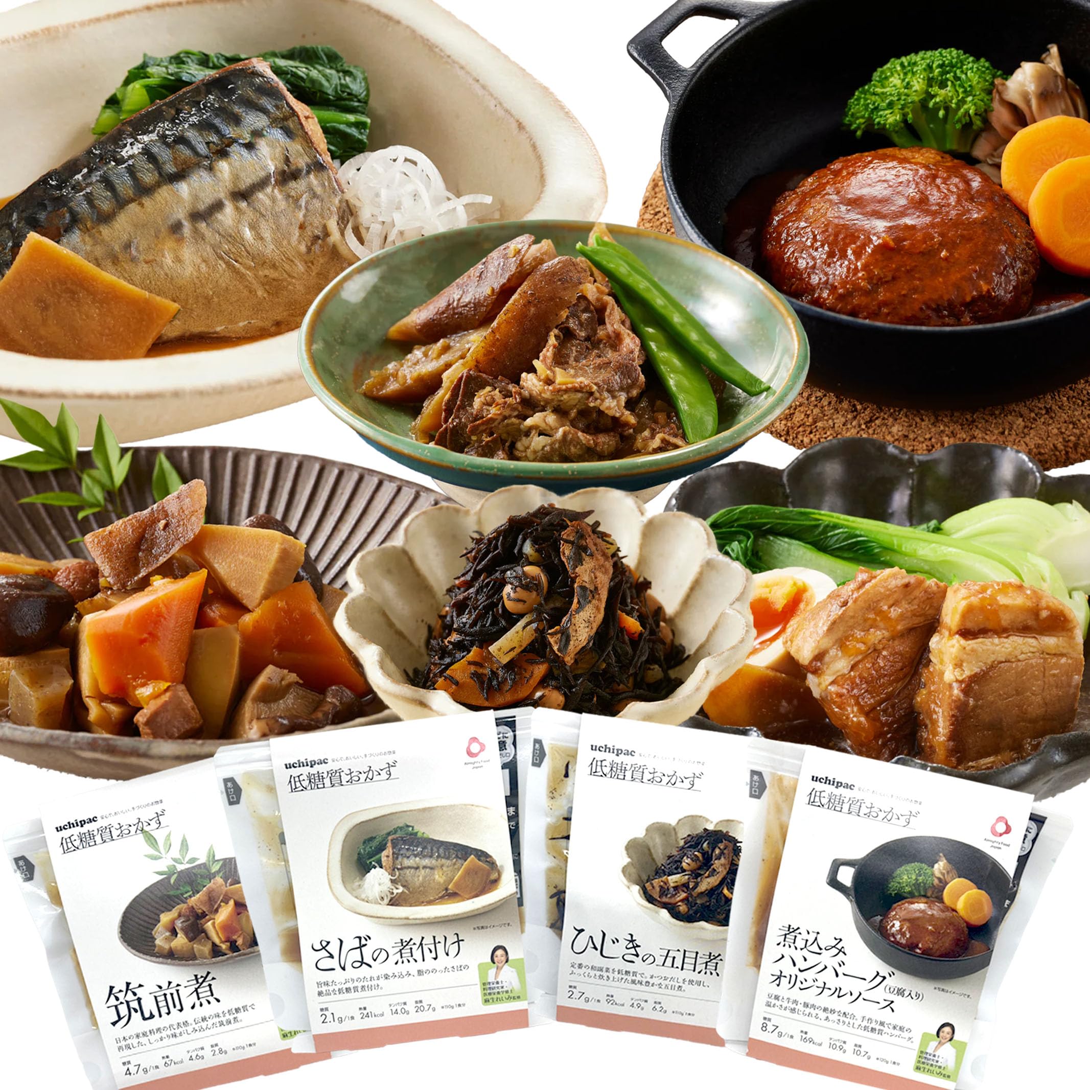 Amazon.co.jp: 訳あり うちのや 低糖質 おかず お任せ3品目 お試し
