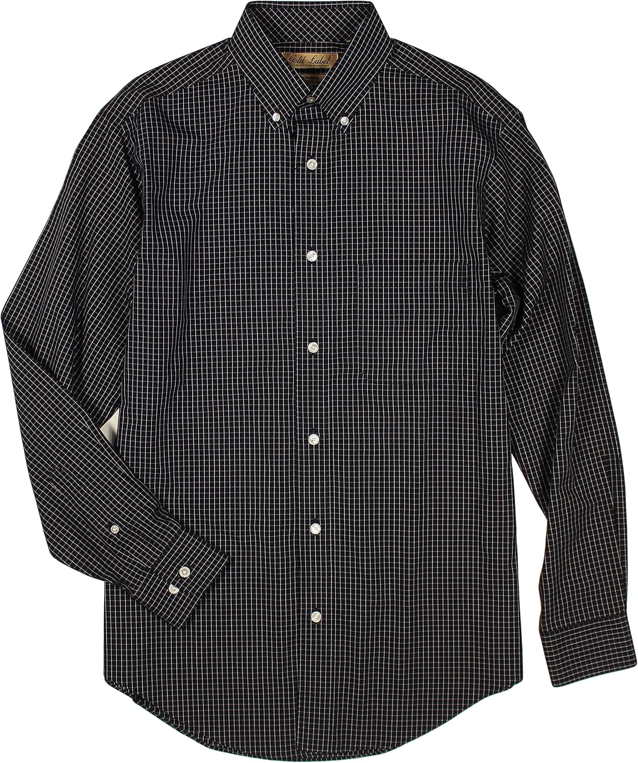 Gold Label Roundtree & Yorke Men's Non-Iron Wrinkle Resistant Easy Care Long Sleeve Shirt-100% Cotton - Regular Sizes