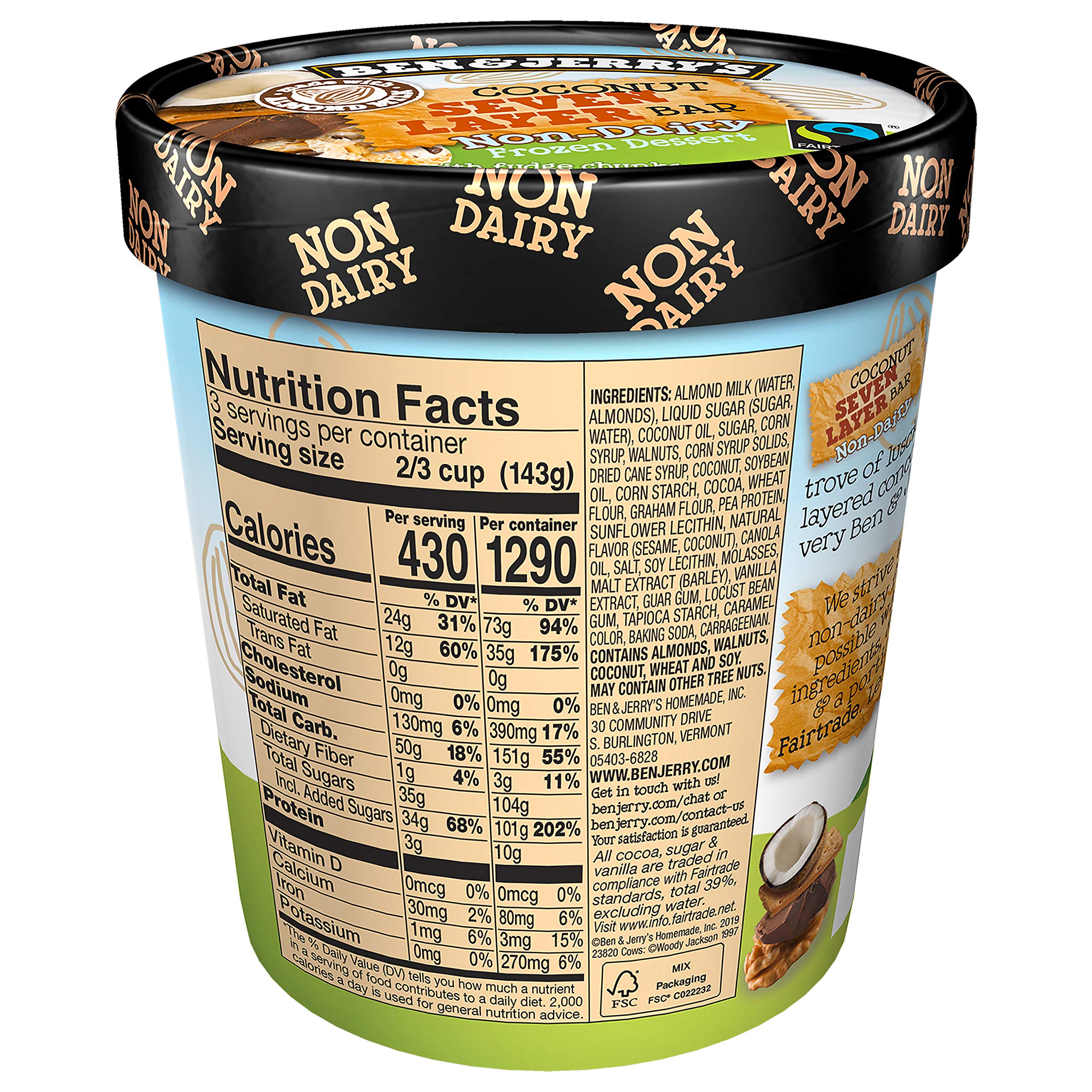 ben and jerry's coconut layer