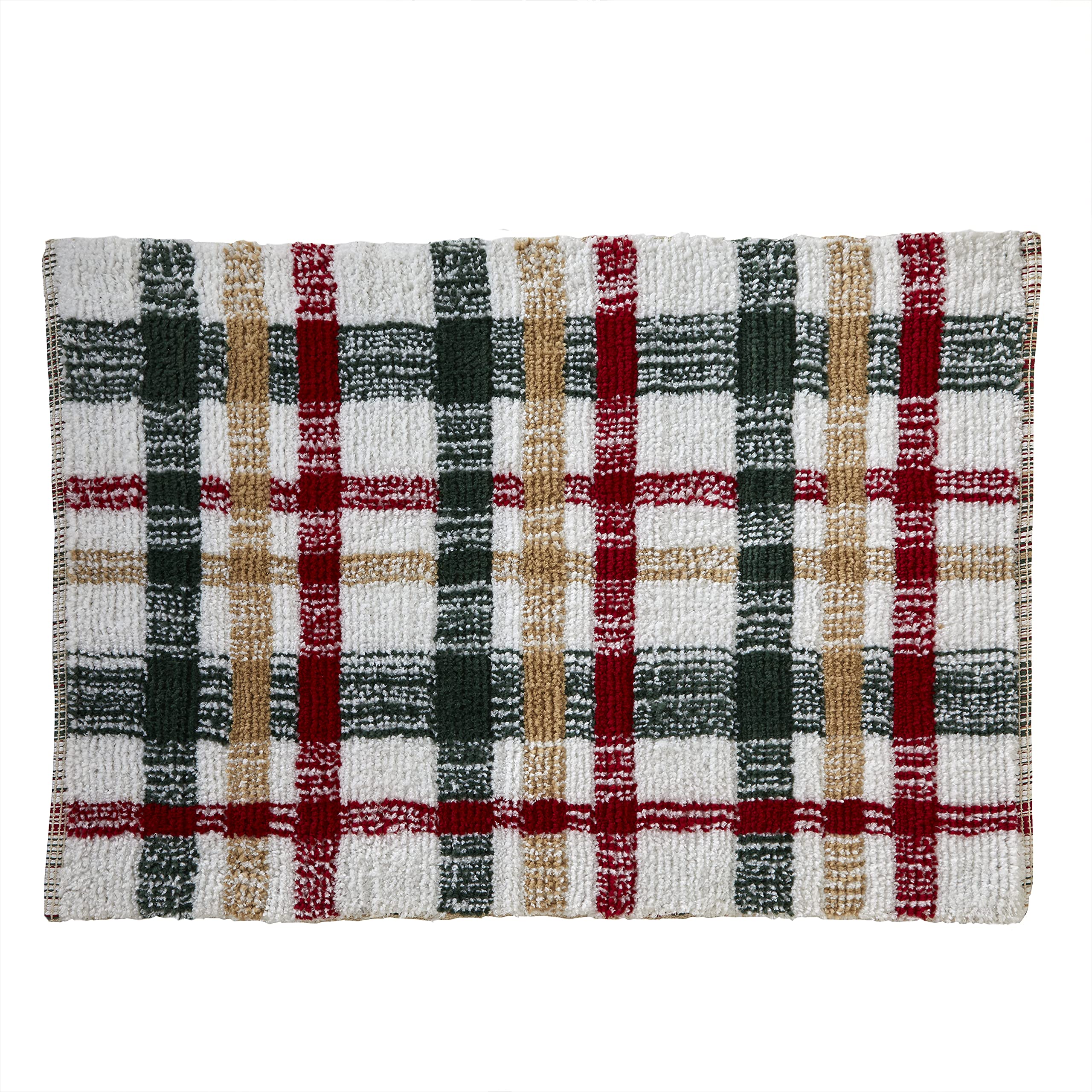 SKL Homeby Saturday Knight Ltd. Rustic Plaid Snowman Rug, Multicolored