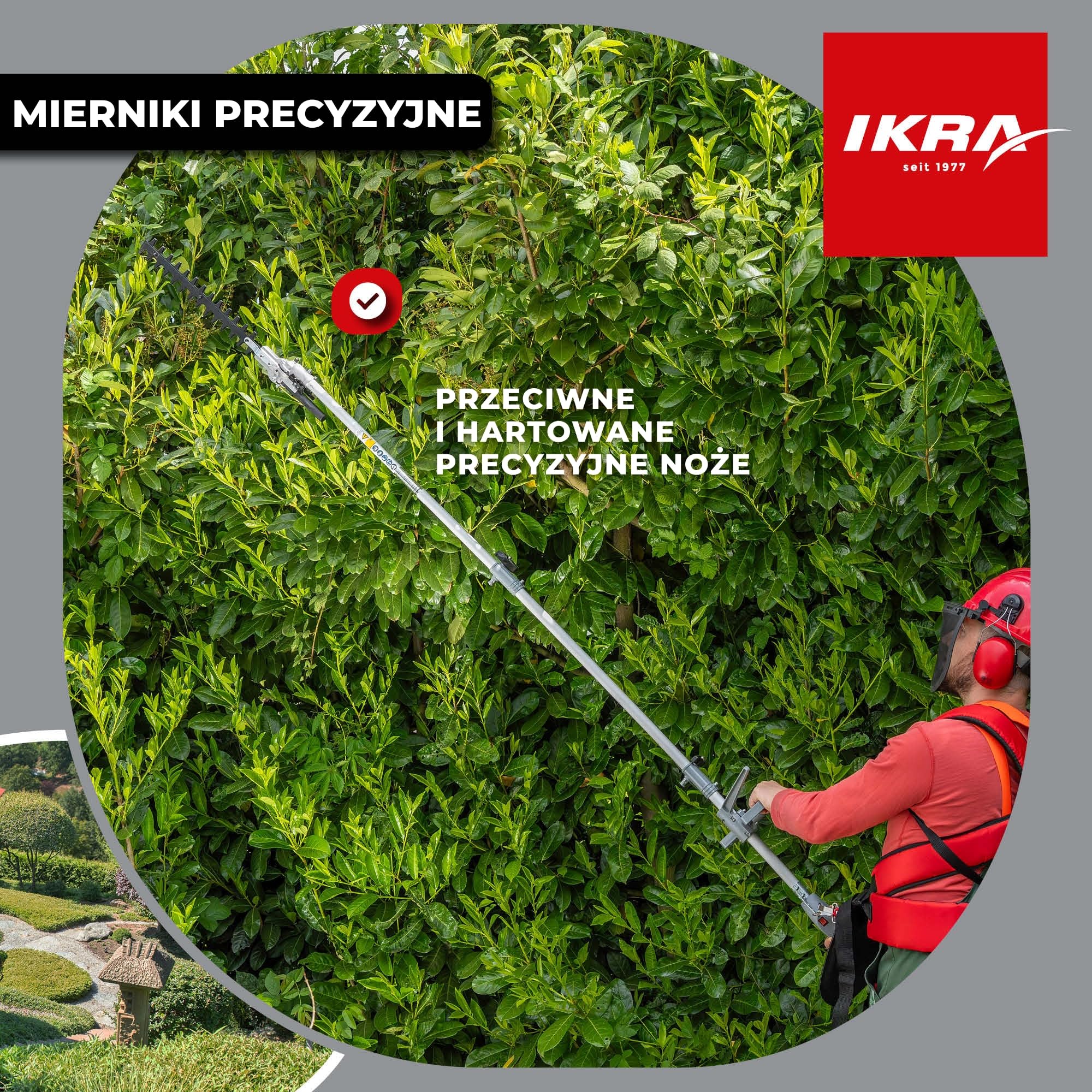 IKRA Urządzenie wielofunkcyjne 4w1 spalinowe IBKH 52-1, 1,5 kW pas na ramię | 4 urządzenia w 1: kosa, podkaszarka, nożyce i pilarka, przedłużka w zestawie, silnik 2-suwowy, system łatwego rozruchu